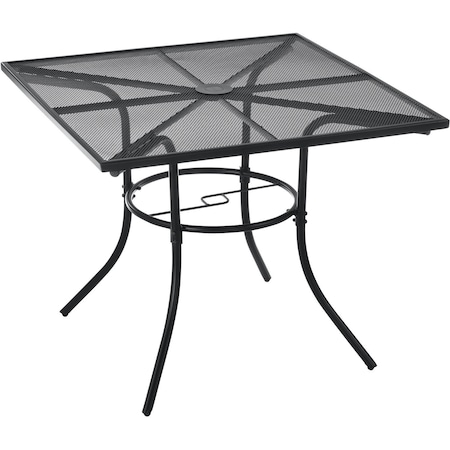 Global Industrial 36 Square Steel Mesh Outdoor Cafe Table, 29H 262079